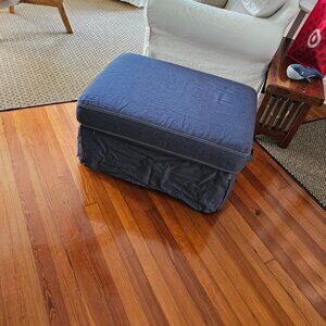 VTG NIB IKEA Ektorp Ottoman Footstool Cover Blue Denim Slipcover 802.545.97